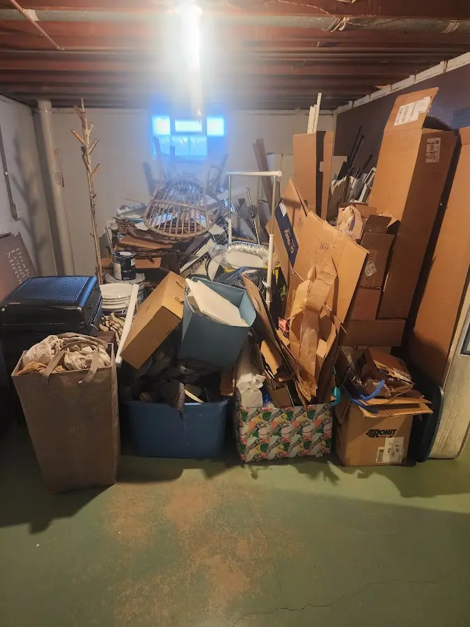 Roll-off dumpster container at job site for 2 Yard Dumpster Rental in Strafford